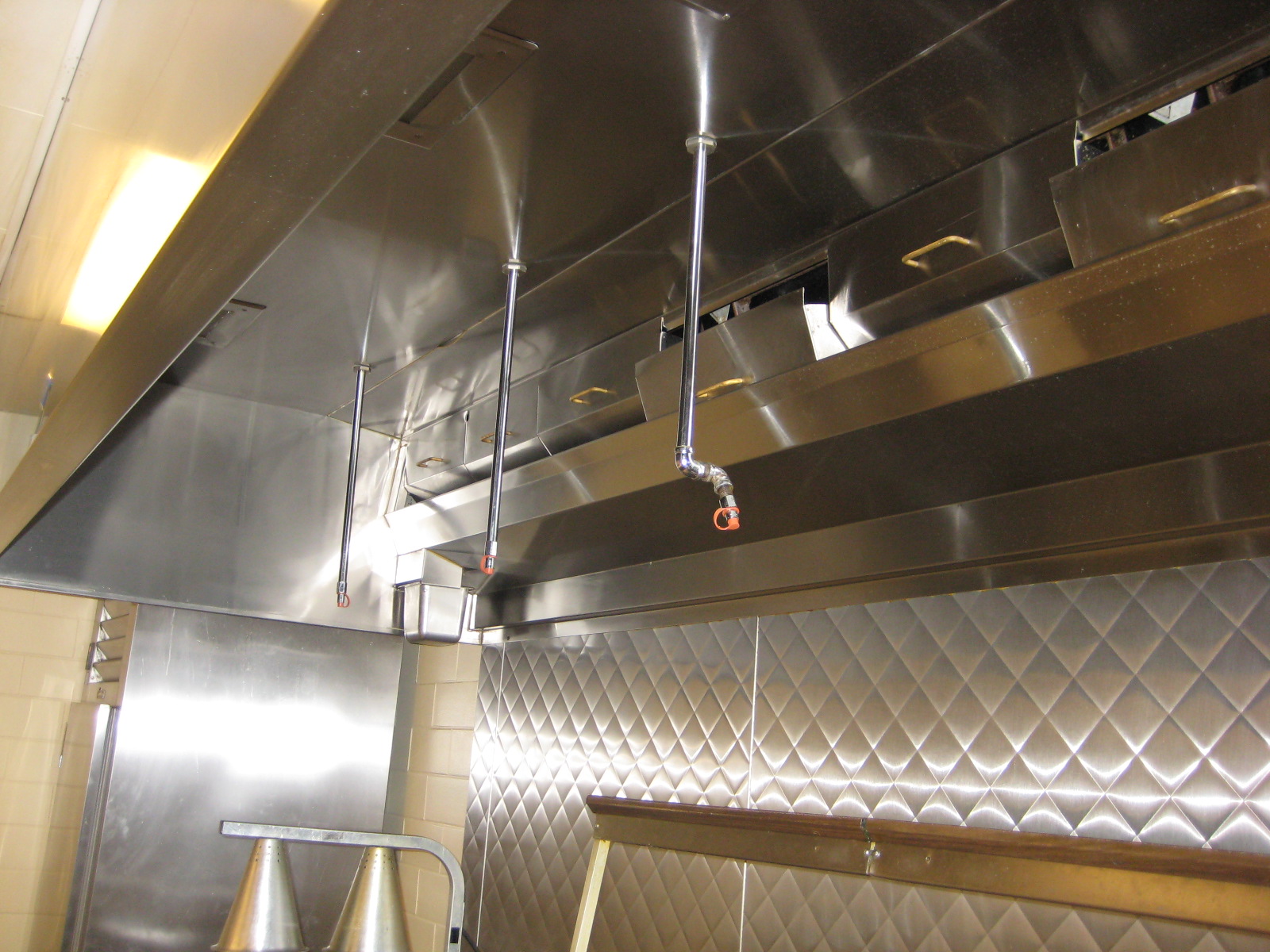 Work with Bradley Fire & Environmental Services for Indiana Kitchen Fire Suppression image shows ceiling of kitchen