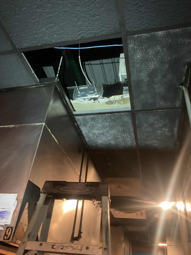 Discuss Indiana Kitchen Fire Suppression with Bradley Fire & Environmental Services image shows kitchen duct