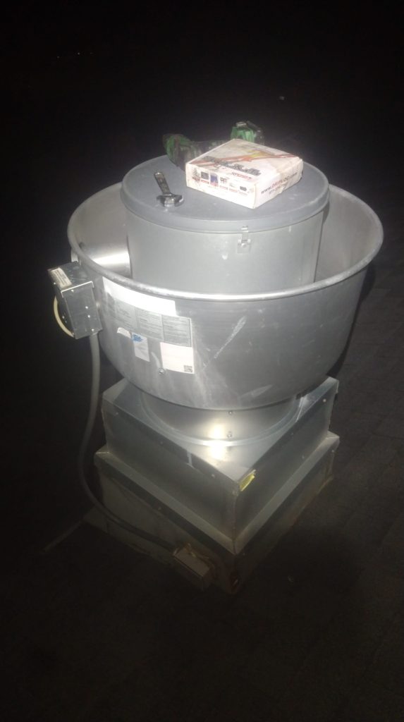 Contact Bradley Fire & Environmental Services for Indiana Kitchen Fire Suppression image shows fan equipment