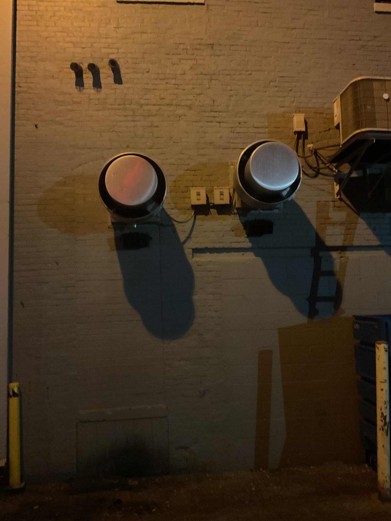 Tackle Indiana KItchen Fire Suppression with Bradley Fire & Environmental Services image shows fan equipment on wall